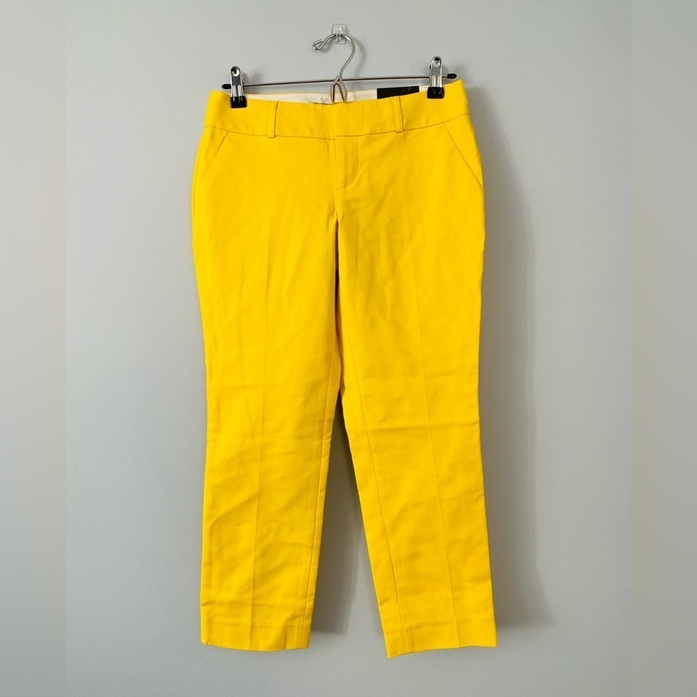 NWT Banana Republic Factory Size 2 Petite Martin Fit Yellow Cropped Pants